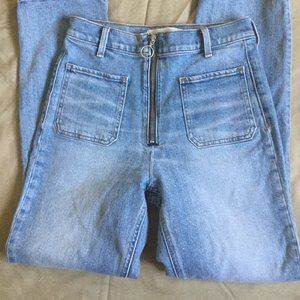 Denim Forum Light Blue Straight Leg Jeans